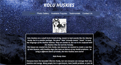 Desktop Screenshot of koluhuskies.com