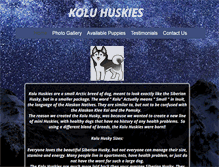Tablet Screenshot of koluhuskies.com